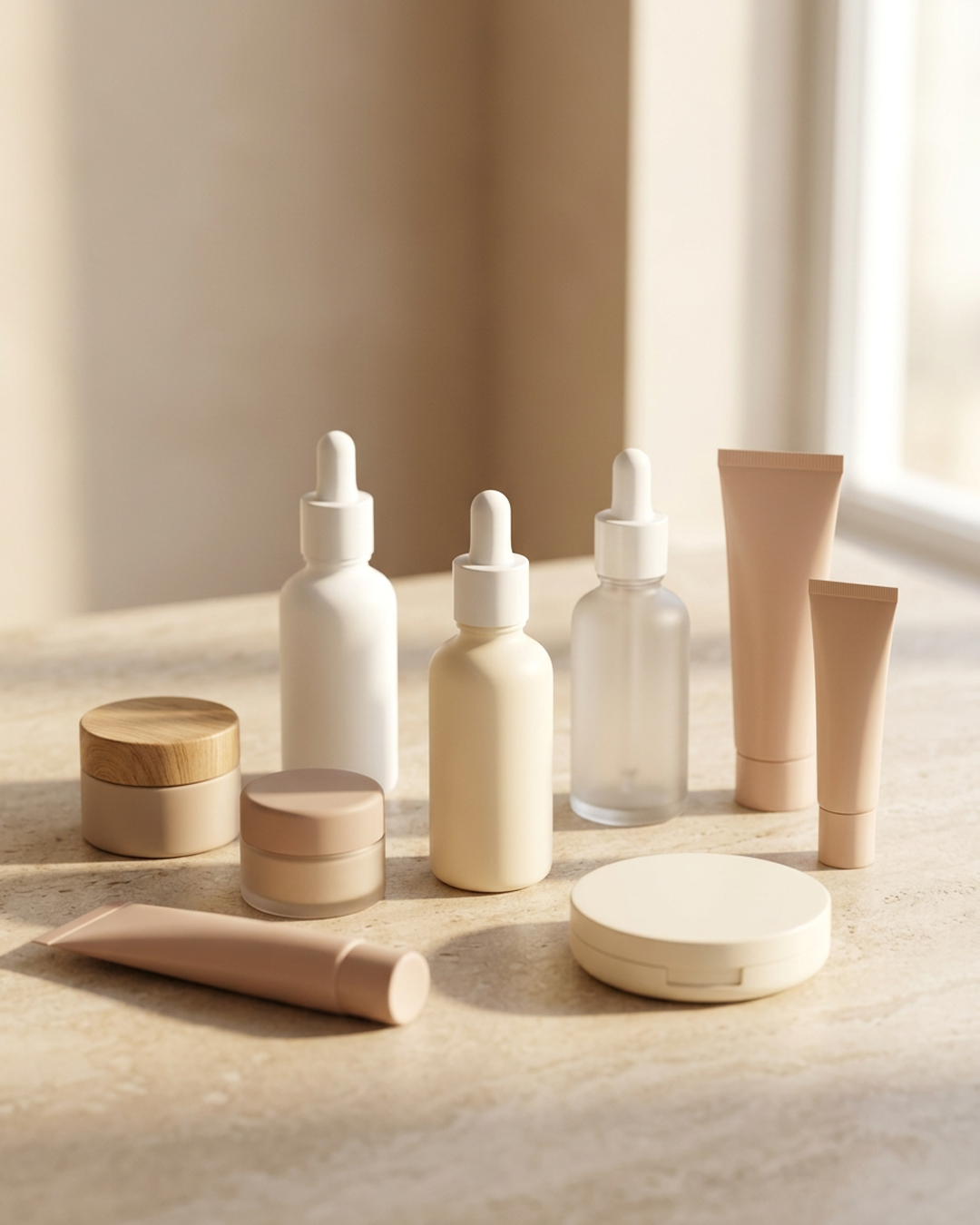 Frascos e embalagens de cosméticos